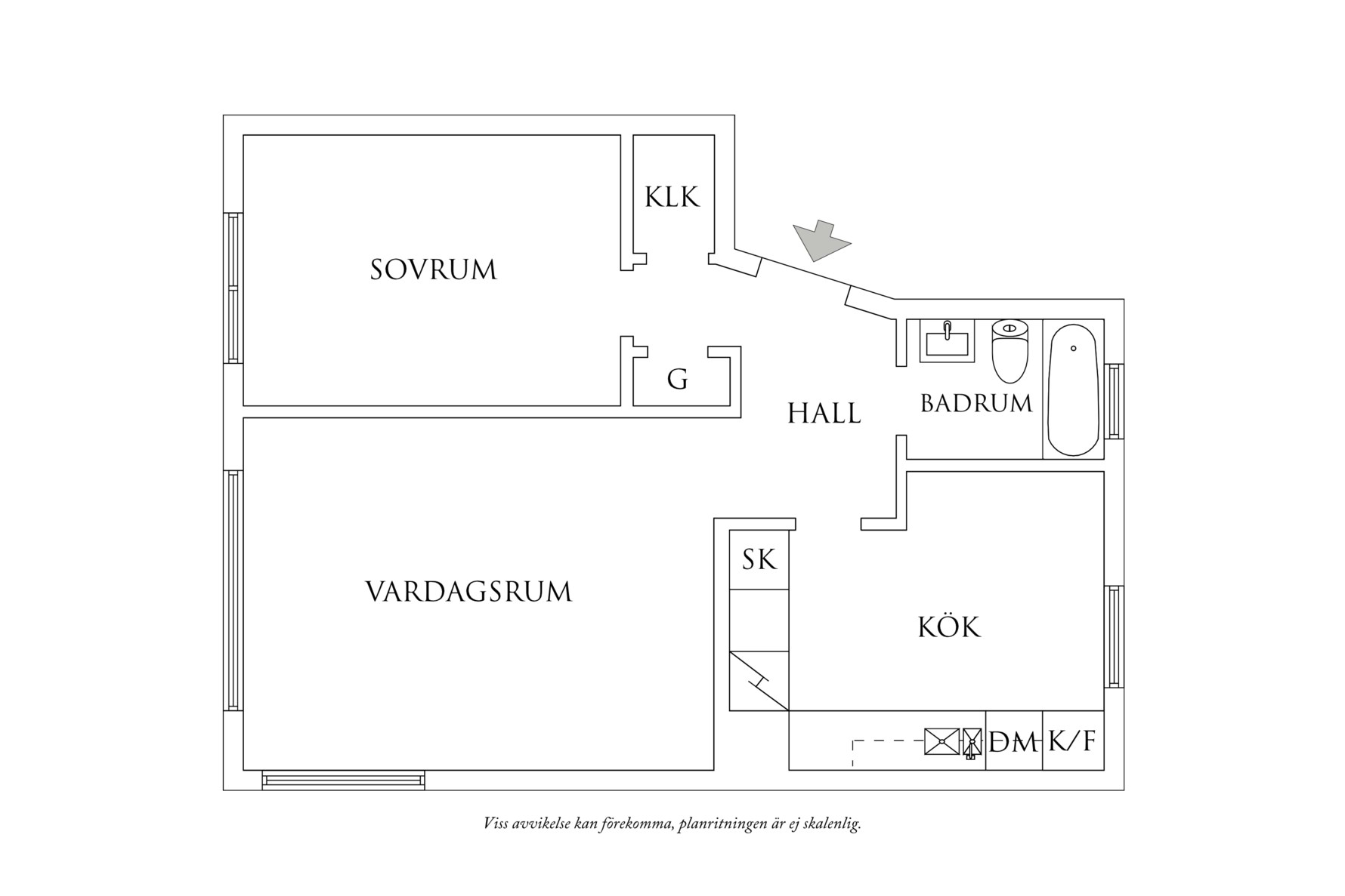 Planritning 1 Räntmästaregatan 28C