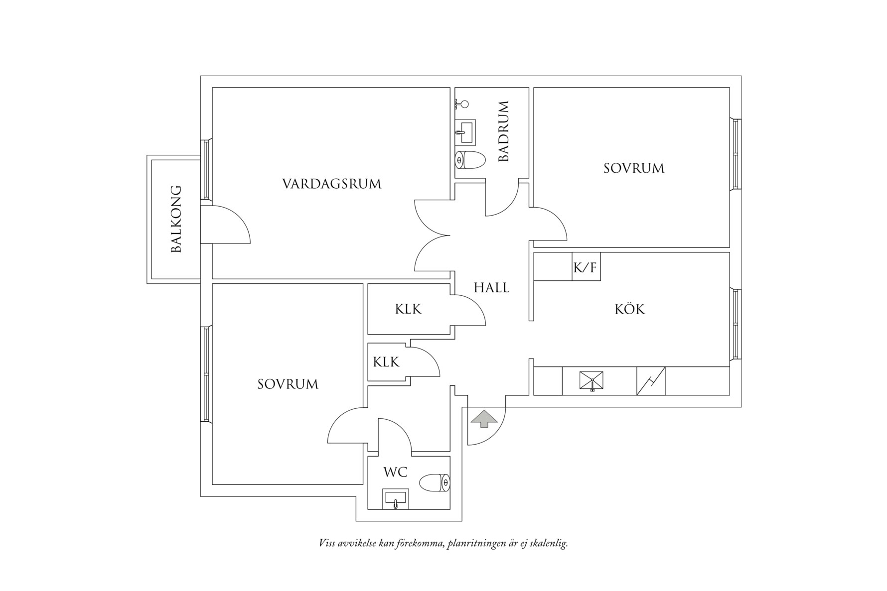 Planritning 1 Vänortsgatan 2A