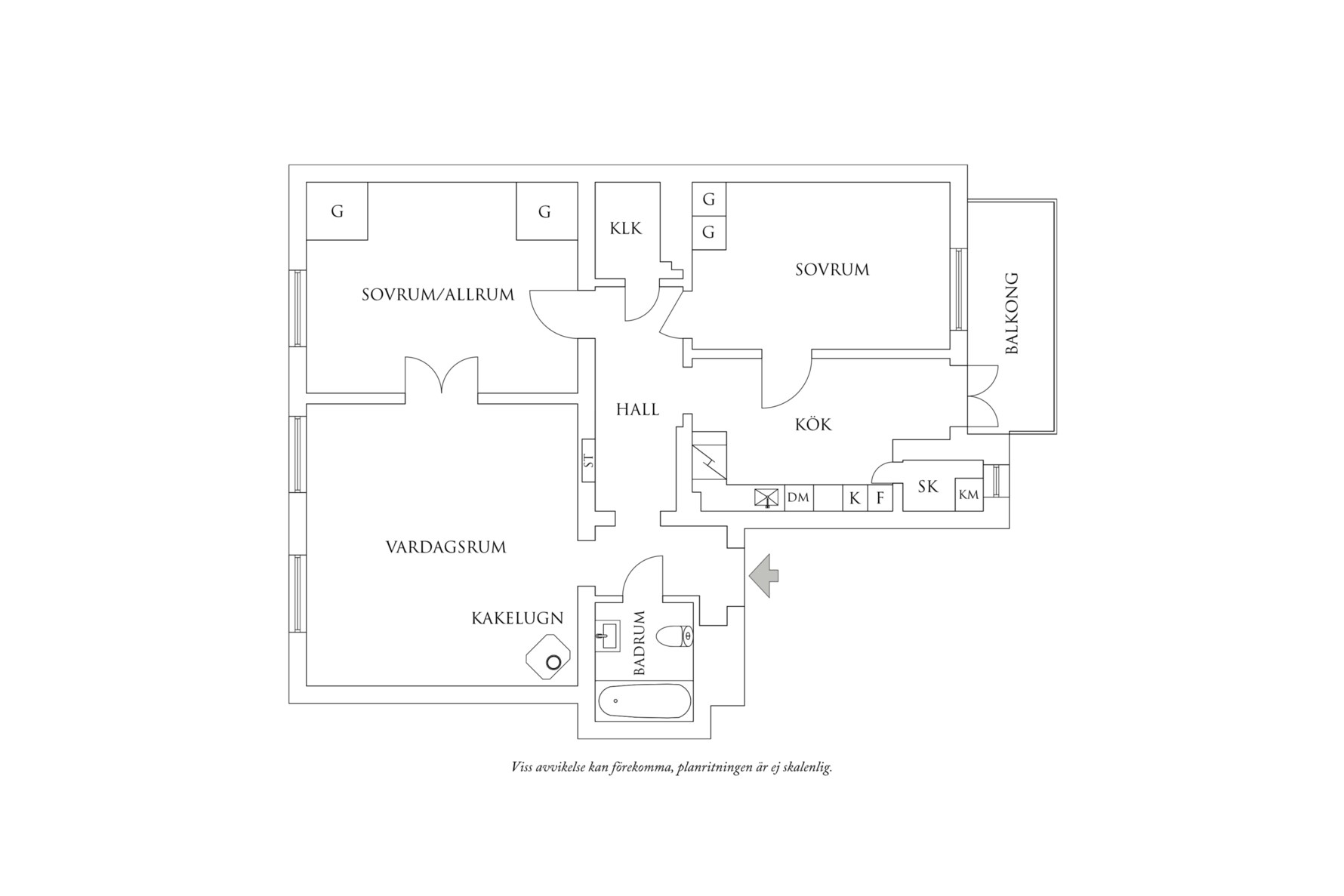 Planritning 1 Tredje långgatan 5