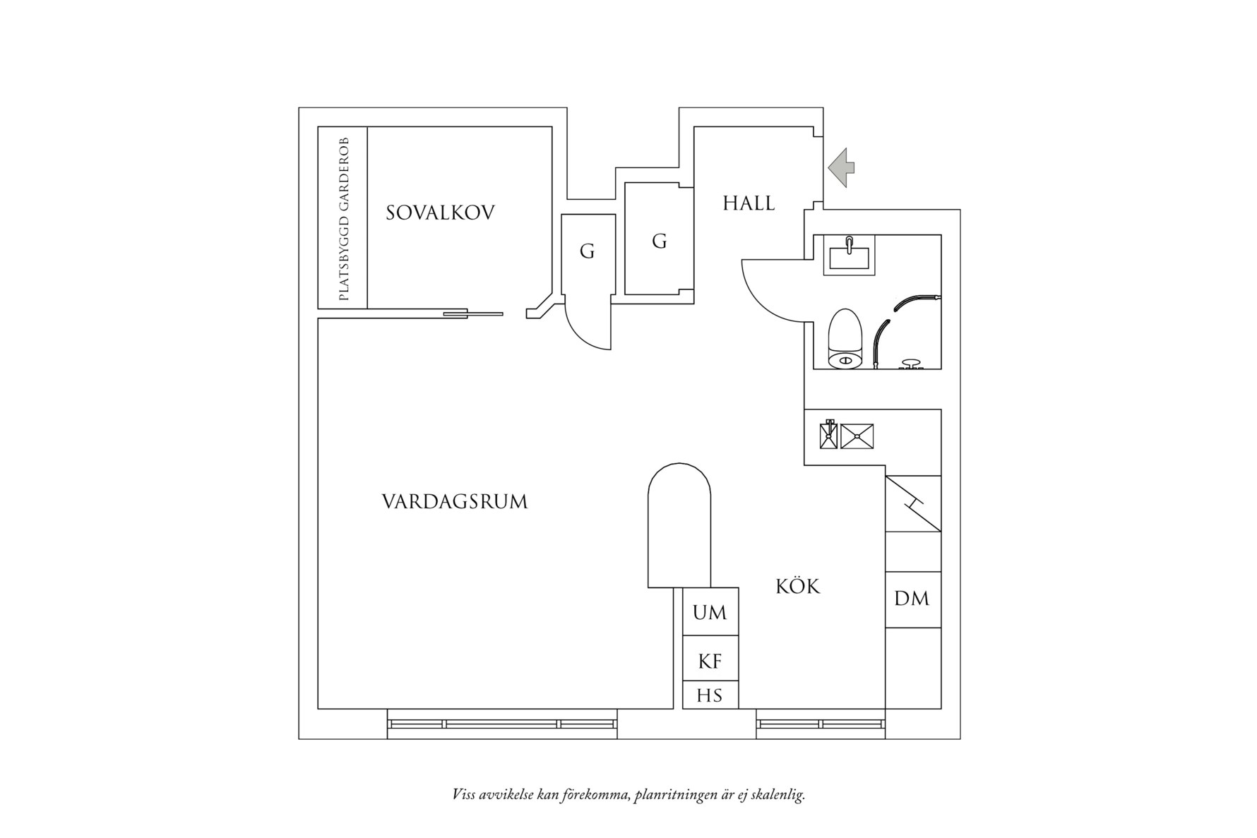 Planritning 1 Eklandagatan 41A
