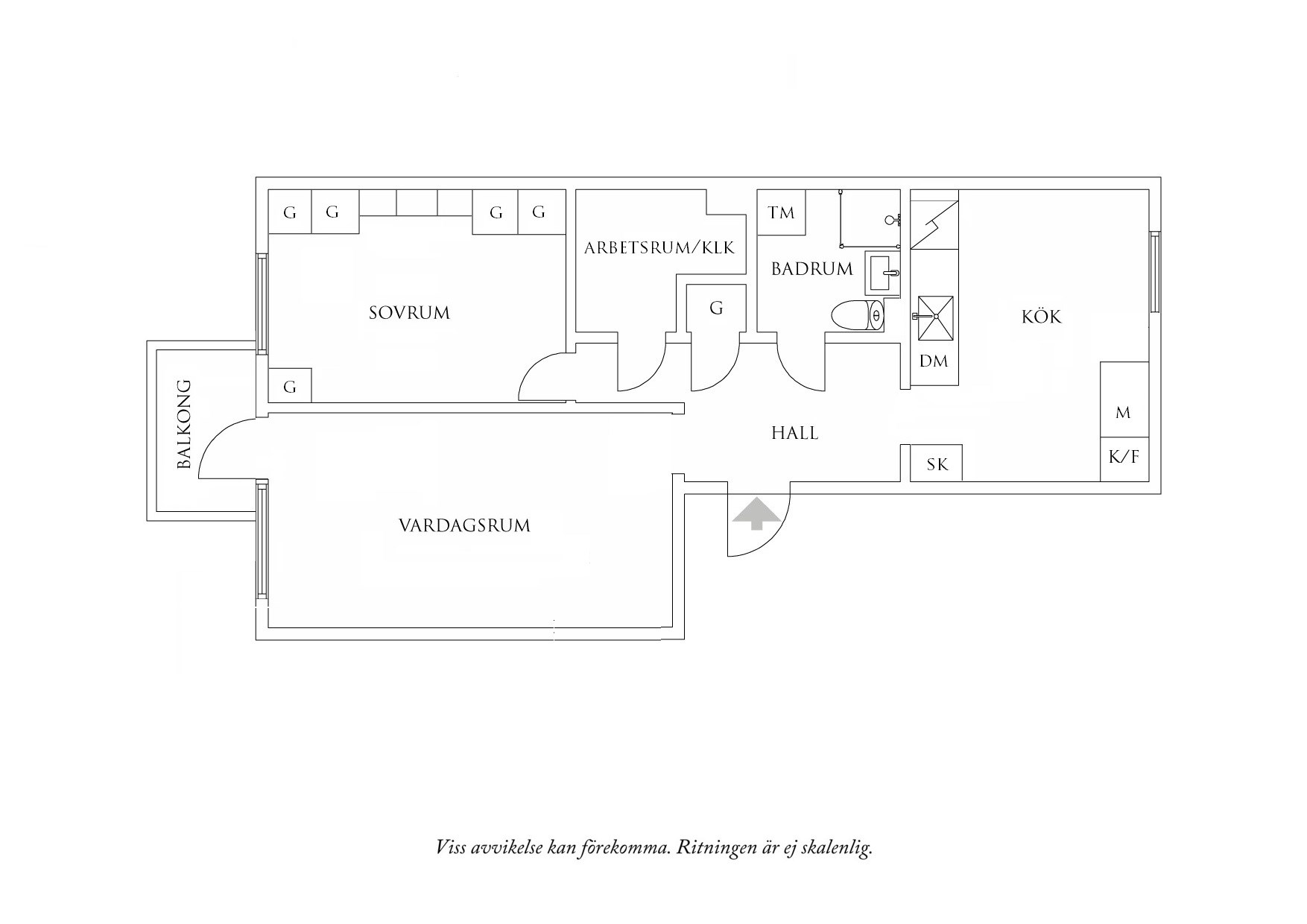 Planritning 1 Brynolfsgatan 1D