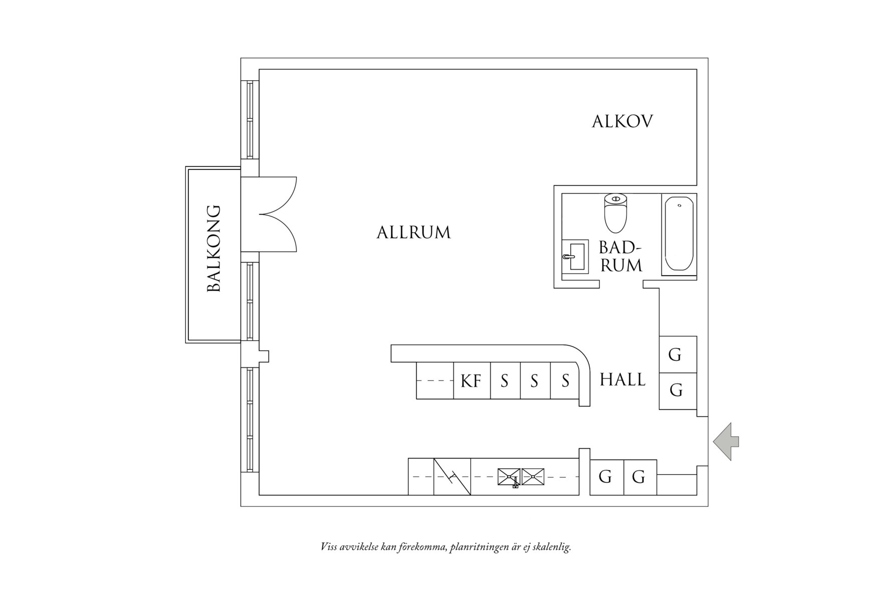 Planritning 1 Eklandagatan 29B