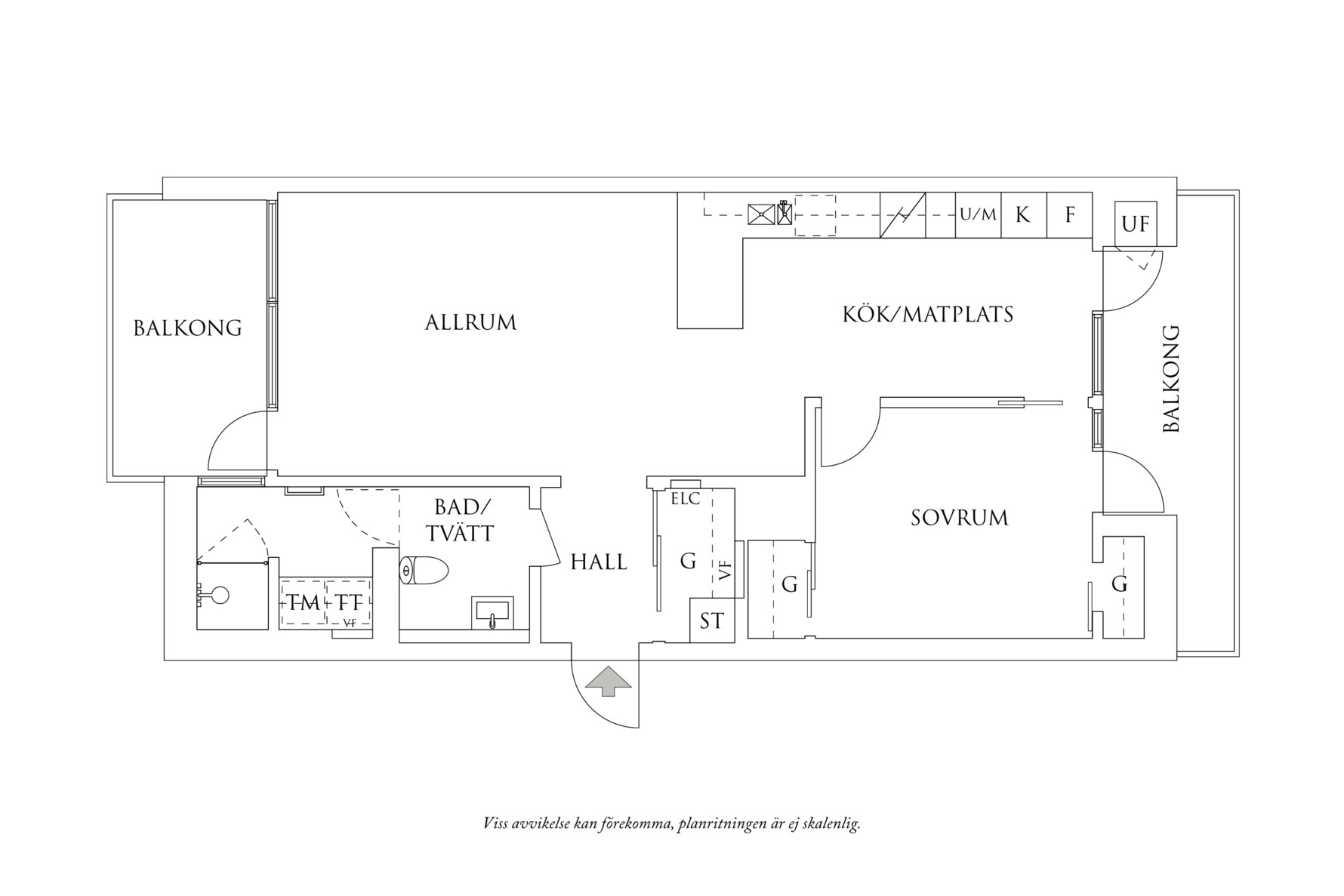 Planritning 1 Åke Falcks Gata 3