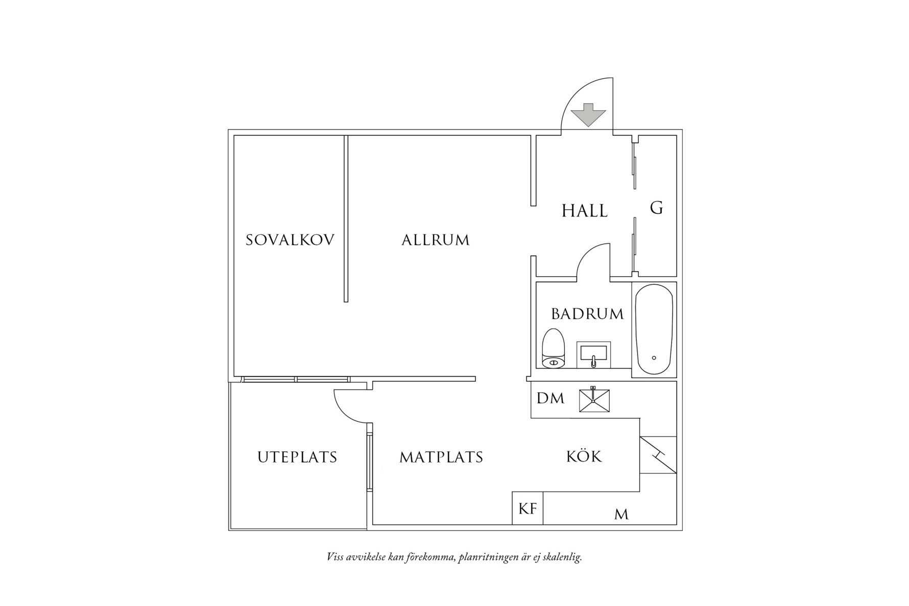 Planritning 1 Andra Långgatan 26