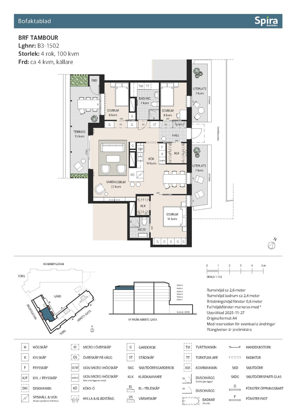 Planritning 1 Arkets gata 24A