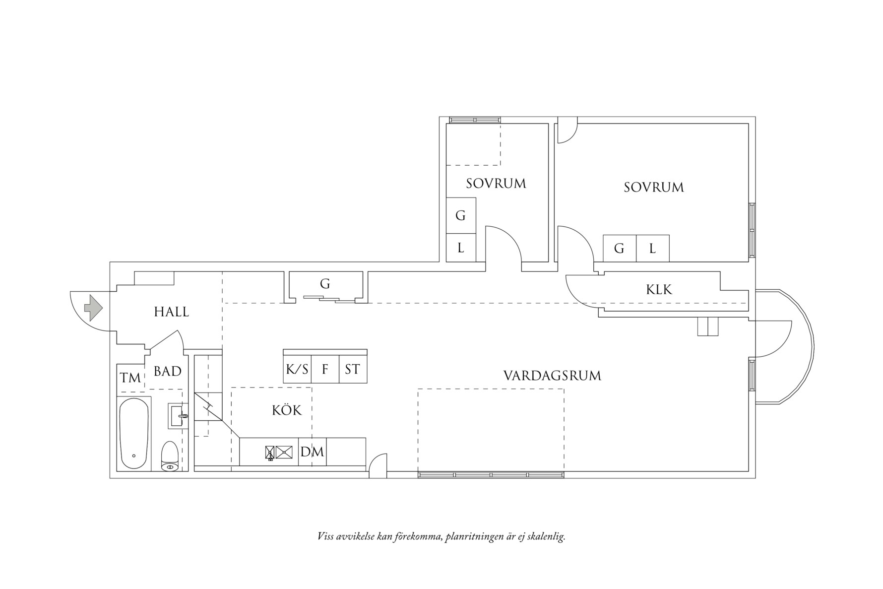 Planritning 1 Göketorpsgatan 28D
