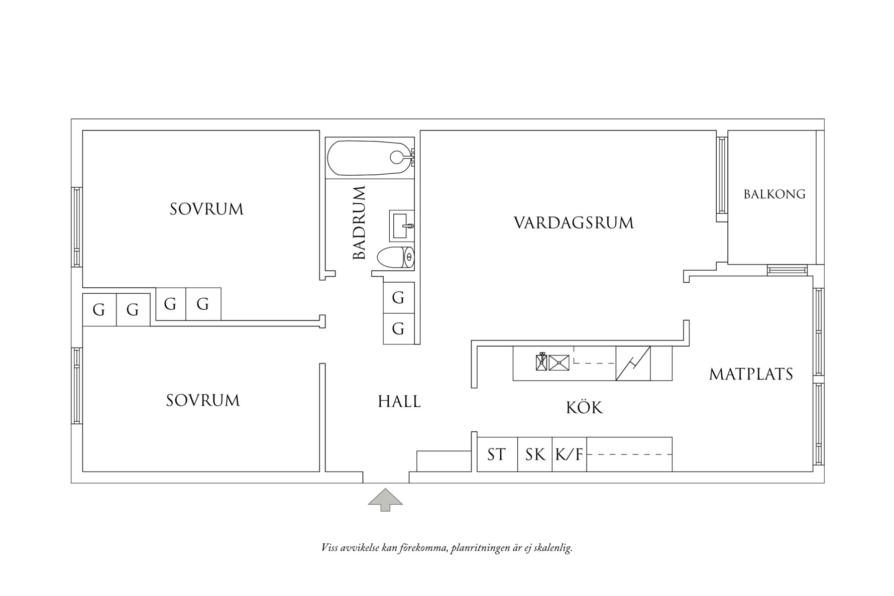 Planritning 1 Övralidsgatan 15