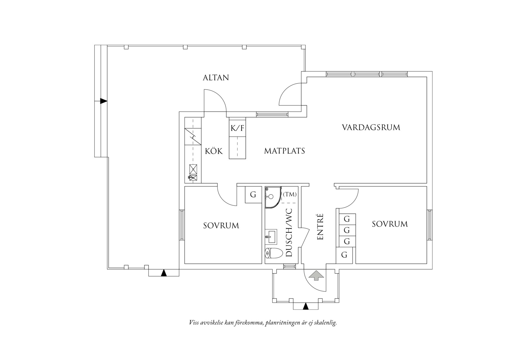Planritning 1 Dragsvägen 75