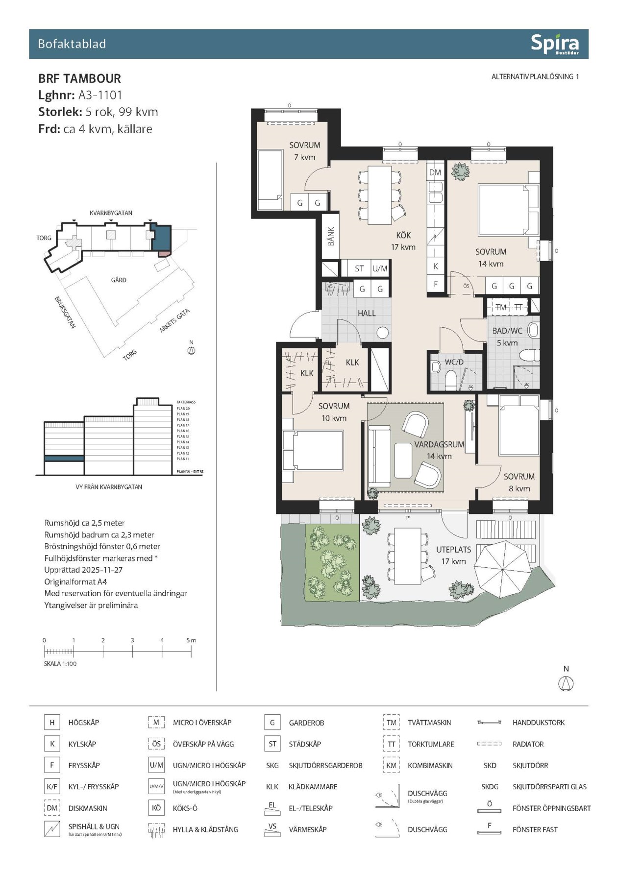 Planritning 2 Kvarnbygatan 4D