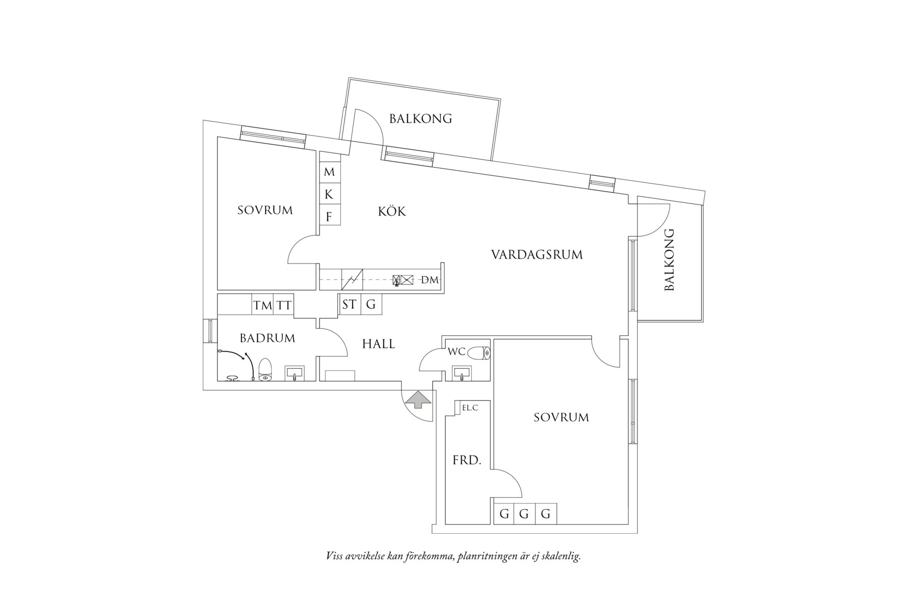 Planritning 1 Vädursgatan 4E