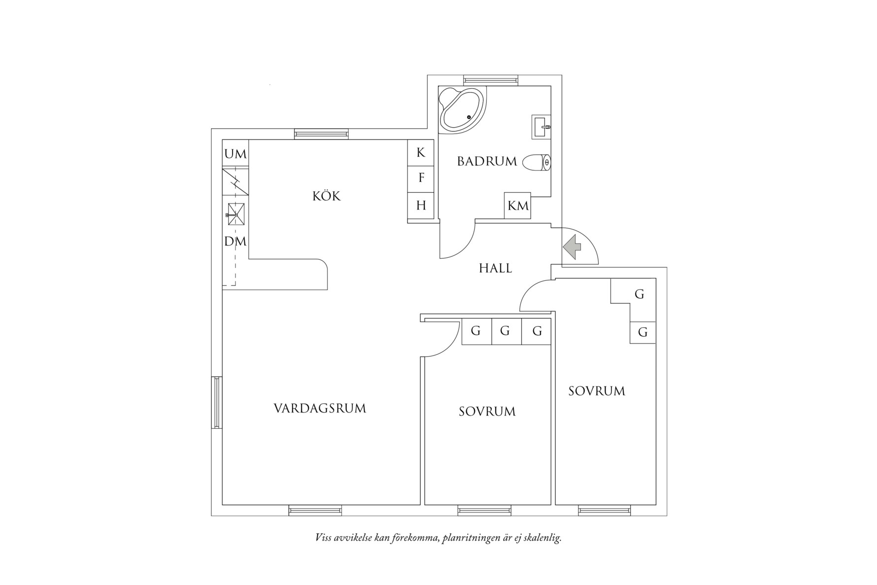 Planritning 1 Utlandagatan 22