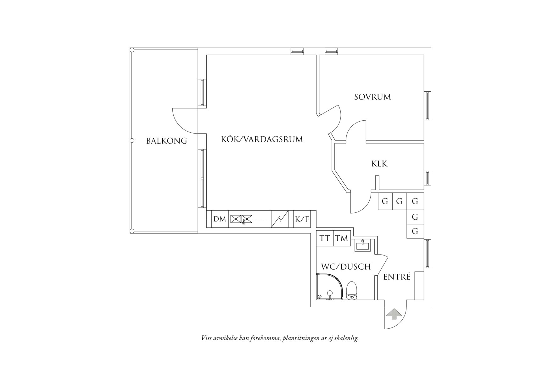 Planritning 1 Mossbergs väg 22B