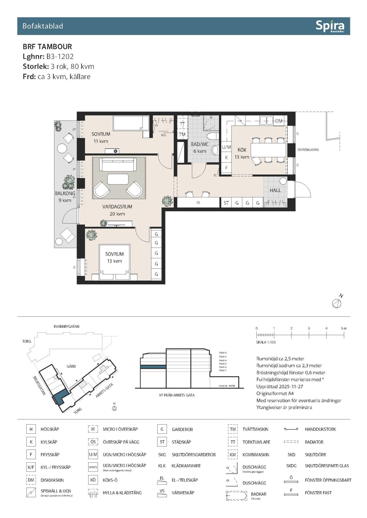 Planritning 1 Arkets gata 24A