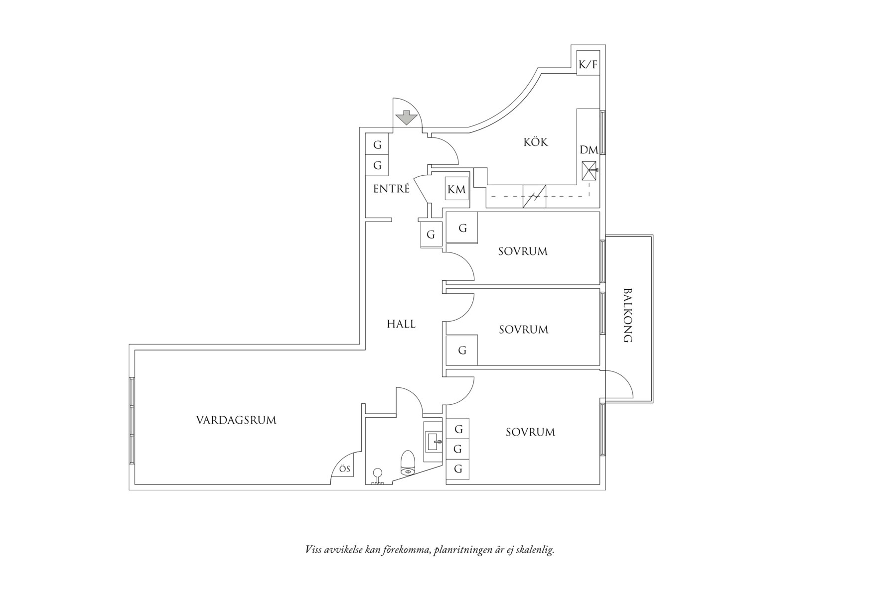 Planritning 1 Gibraltargatan 58