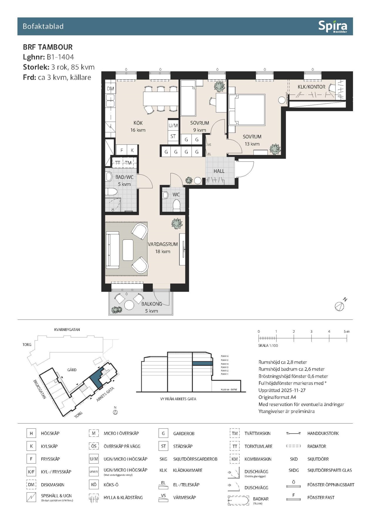 Planritning 1 Arkets gata 20