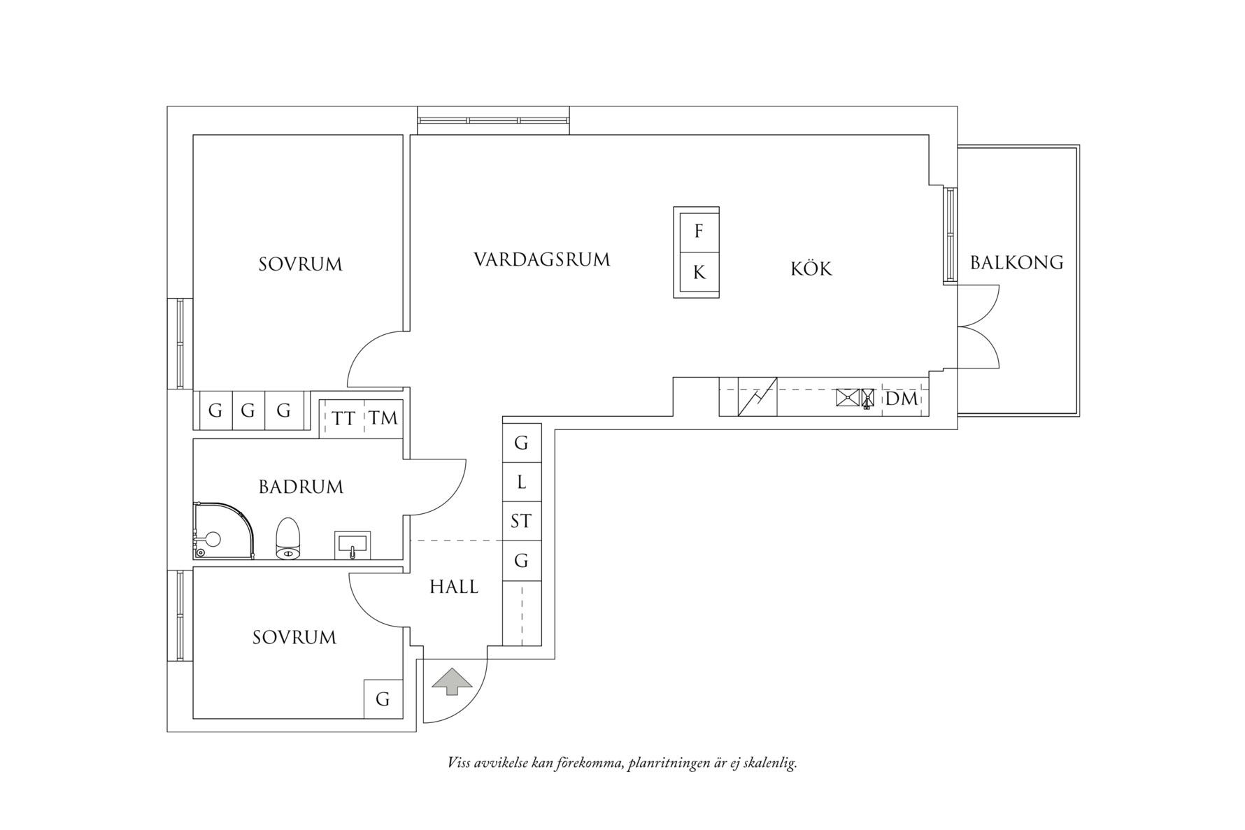 Planritning 1 Önneredsvägen 110