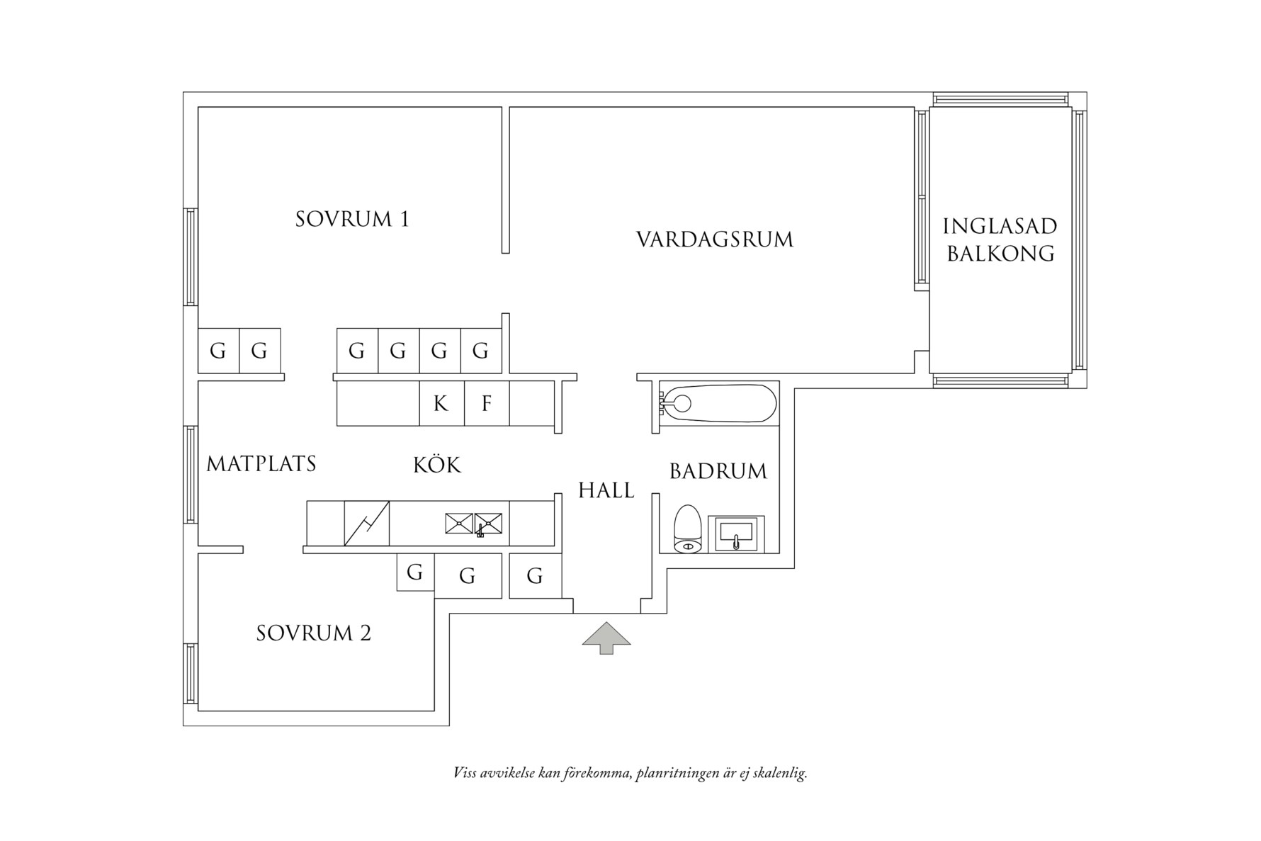 Planritning 1 Ponnygatan 3