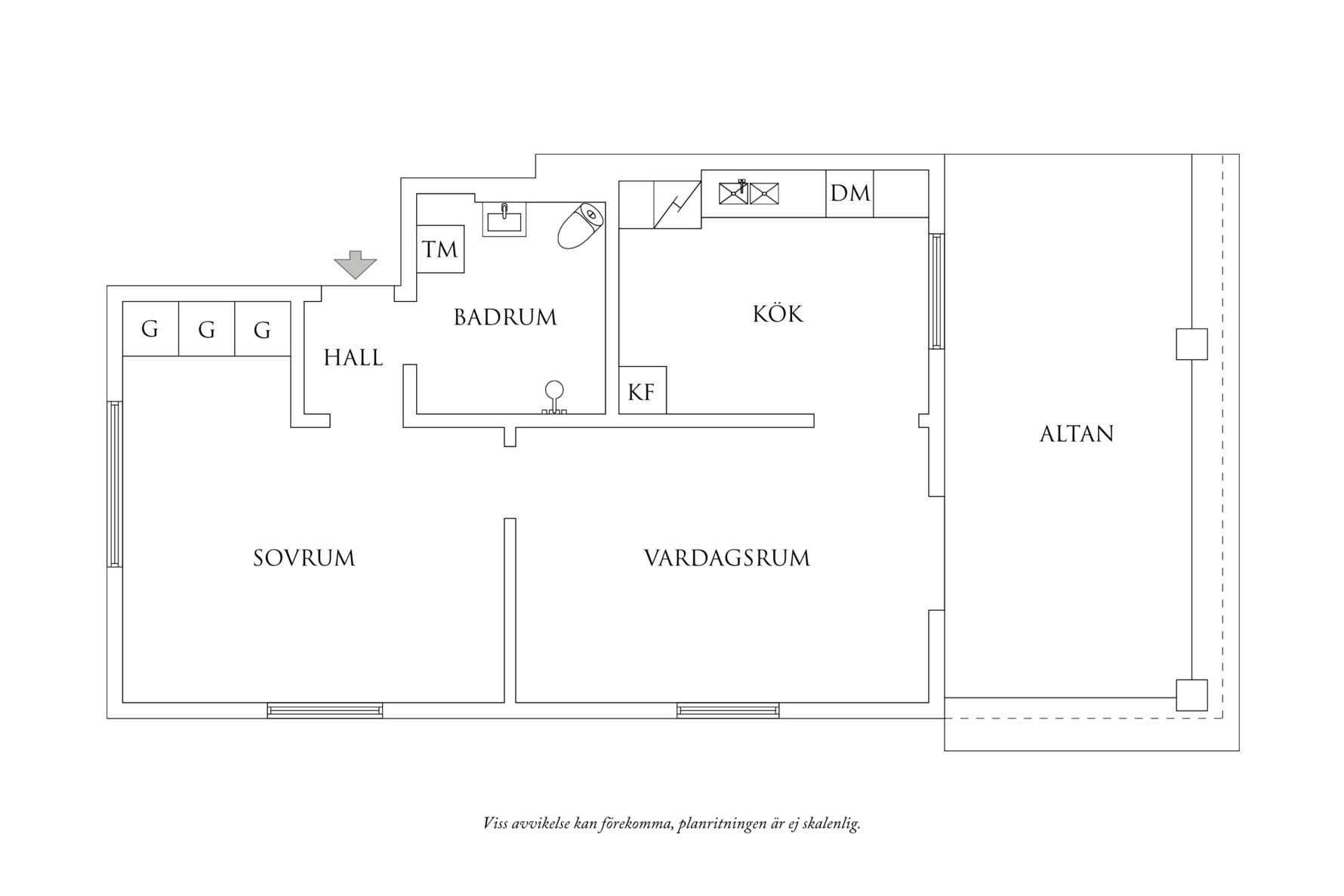 Planritning 1 Utlandagatan 16