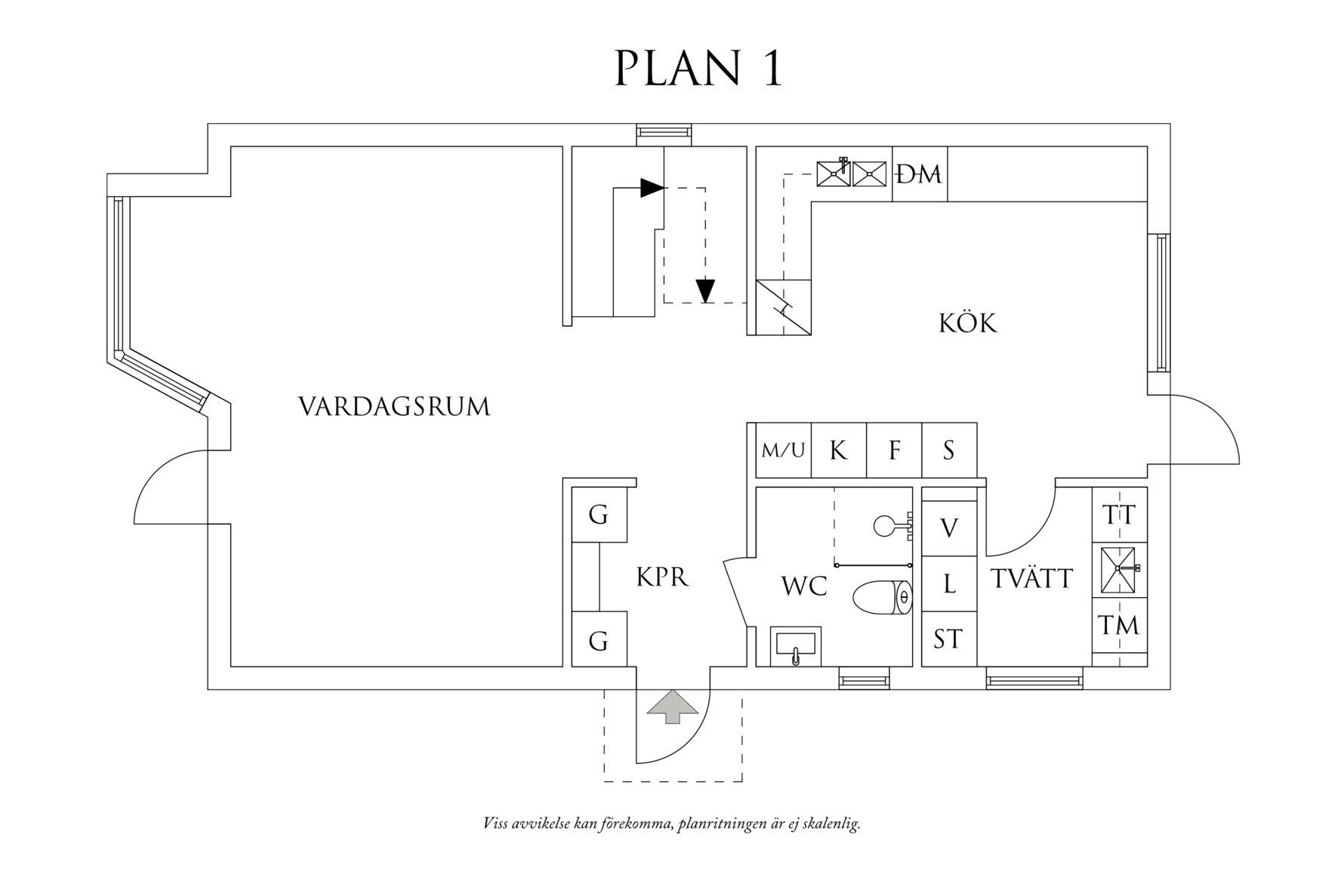 Planritning 1 Arons väg 16