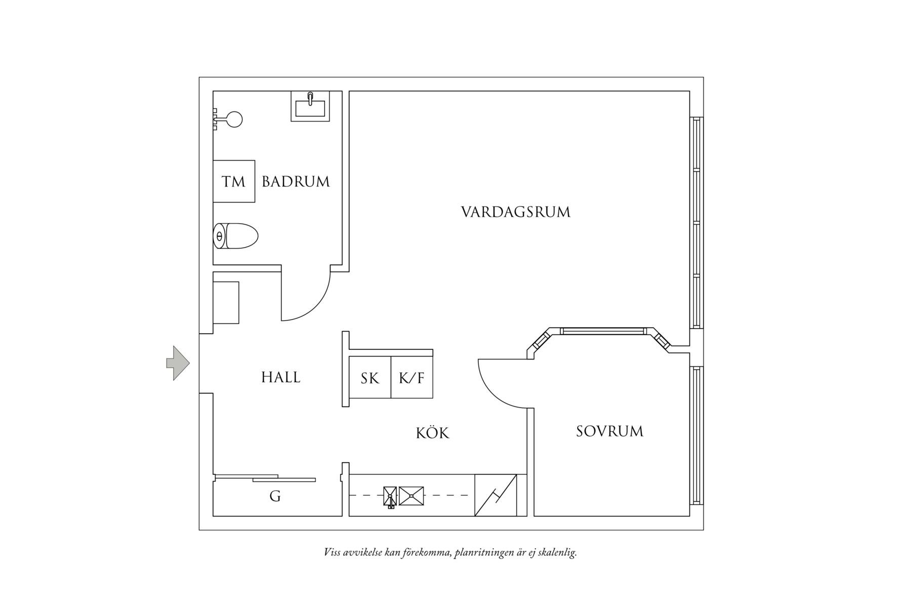 Planritning 1 Vaktmästaregången 11