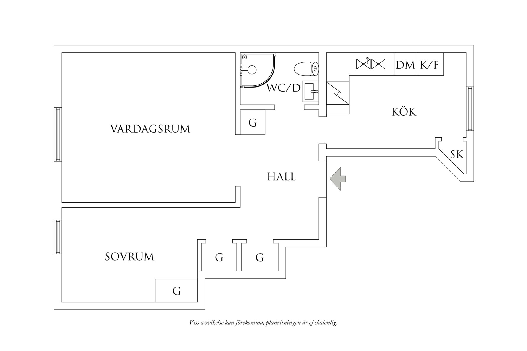 Planritning 1 Fyrverkaregatan 5B
