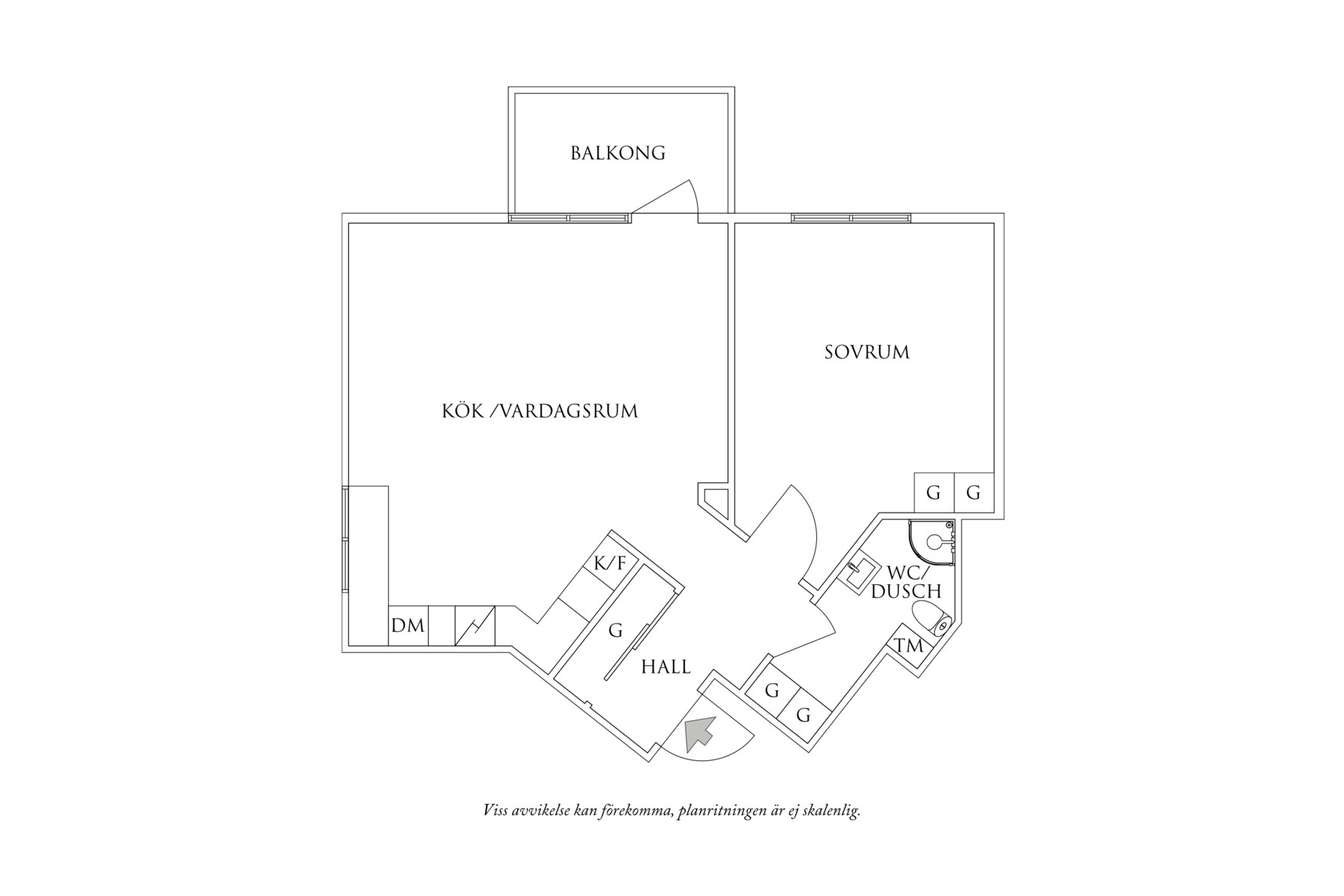 Planritning 1 Bomgatan 10B