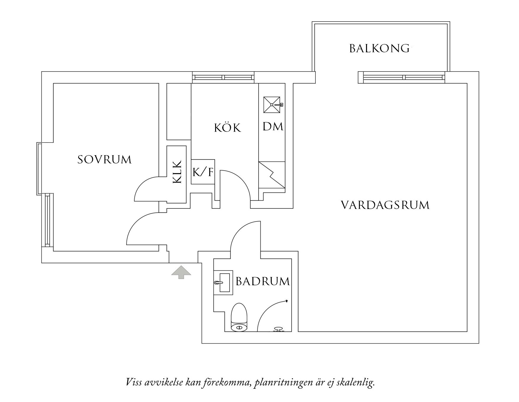 Planritning 1 Engdahlsgatan 4D