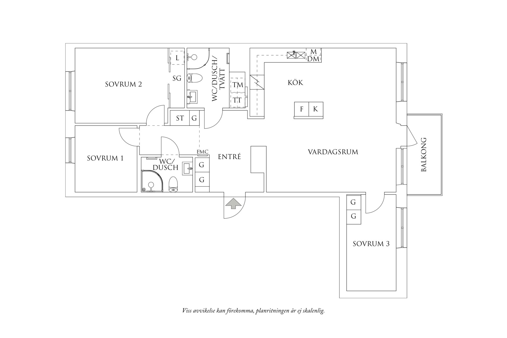 Planritning 1 Scoutgatan 8B