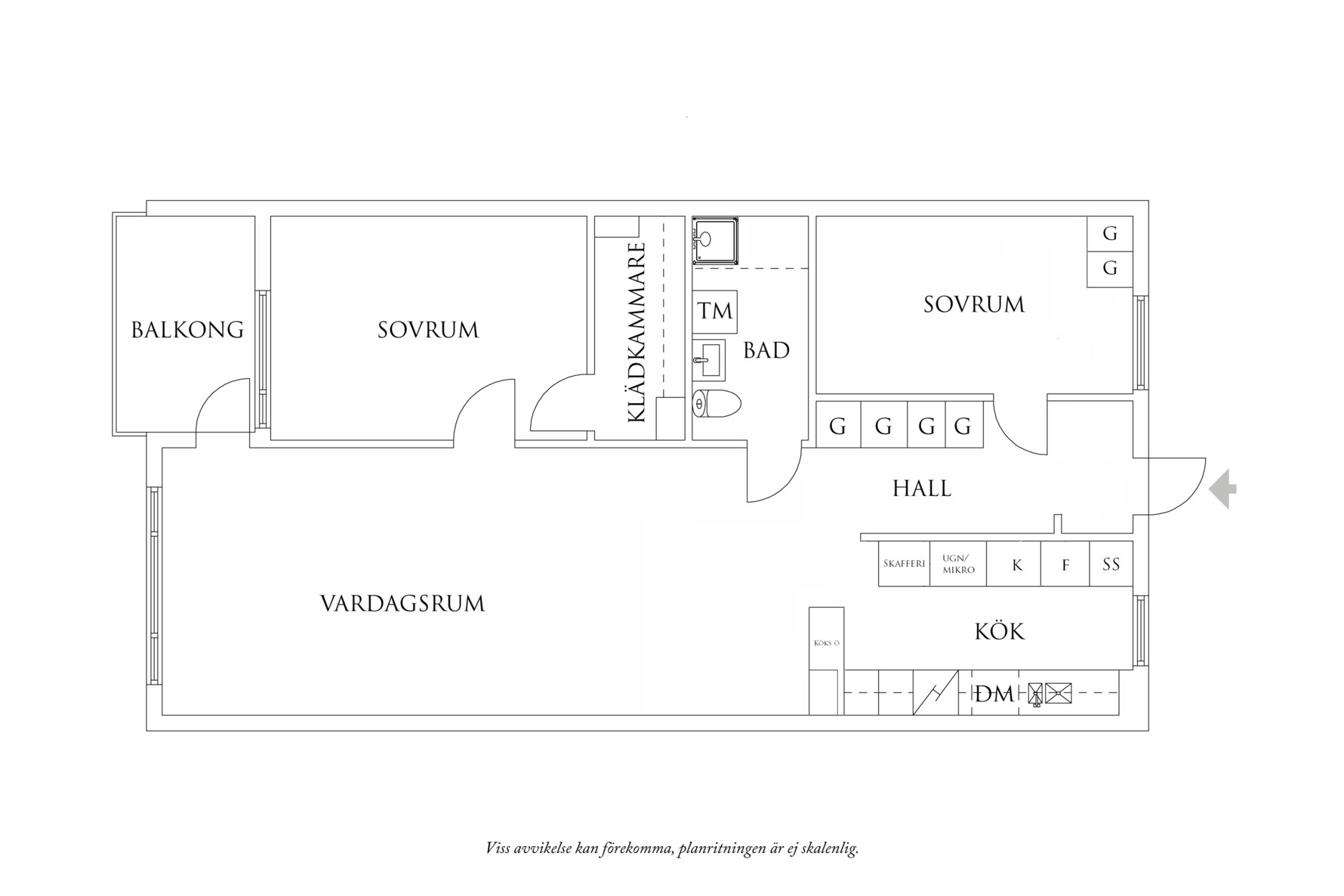 Planritning 1 Vaktmästaregången 16