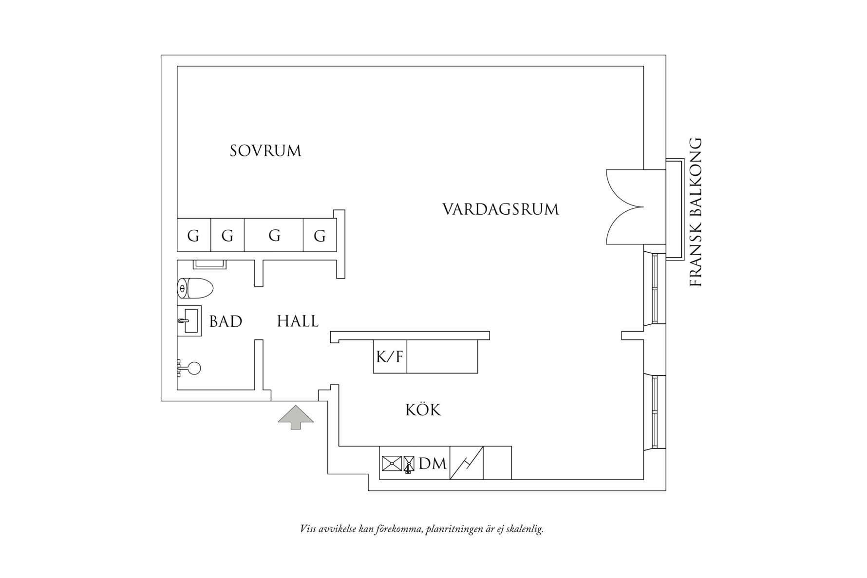 Planritning 1 Eklandagatan 45C