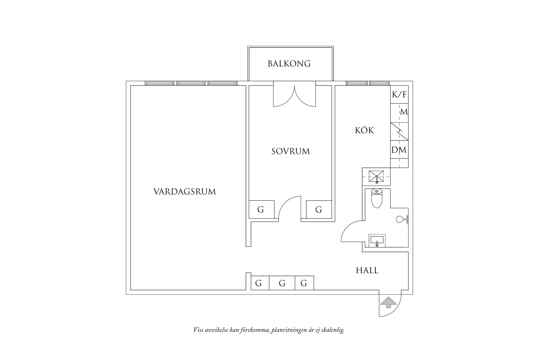 Planritning 1 Norra Gubberogatan 5