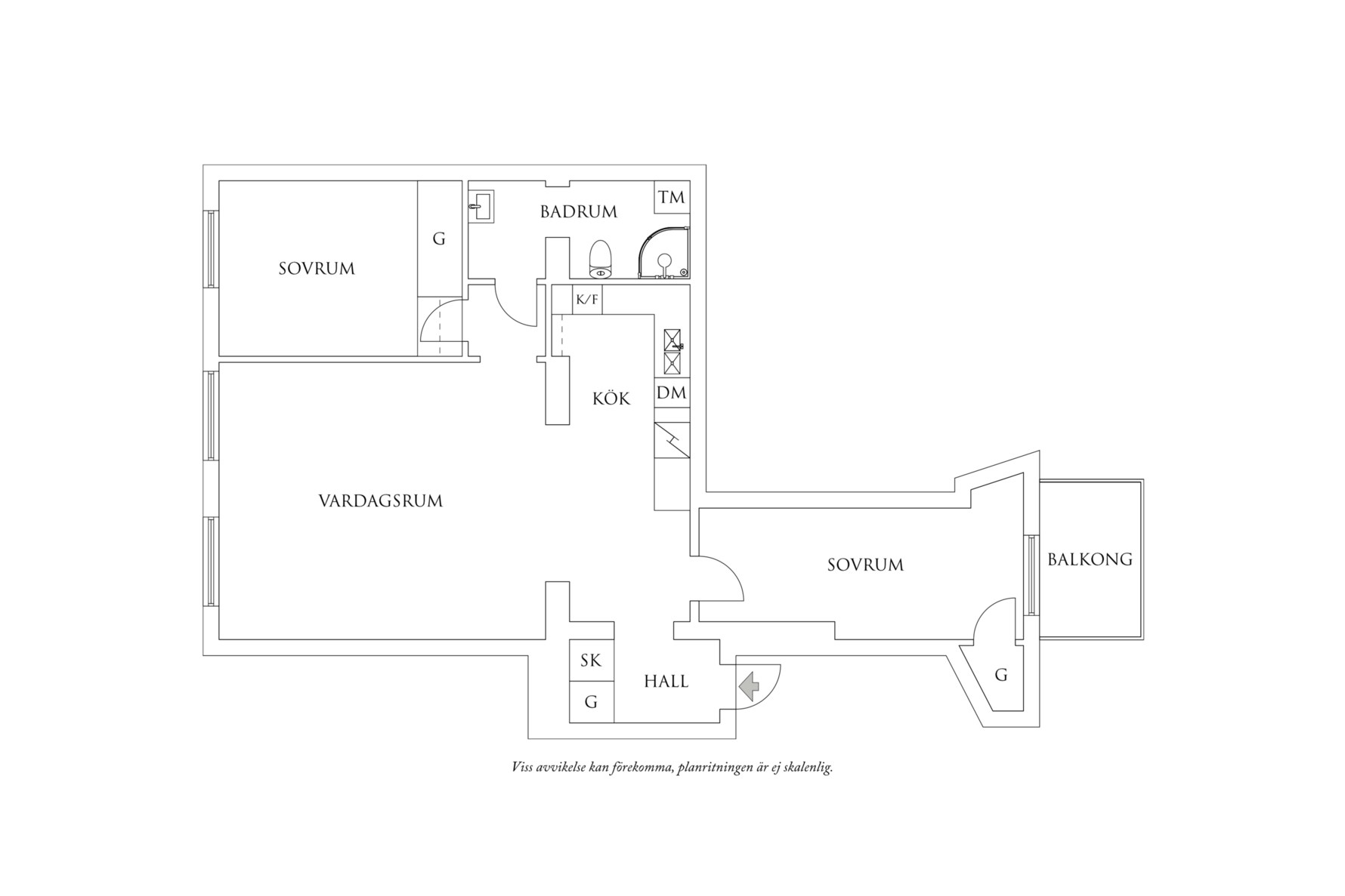 Planritning 1 Rosengatan 5A