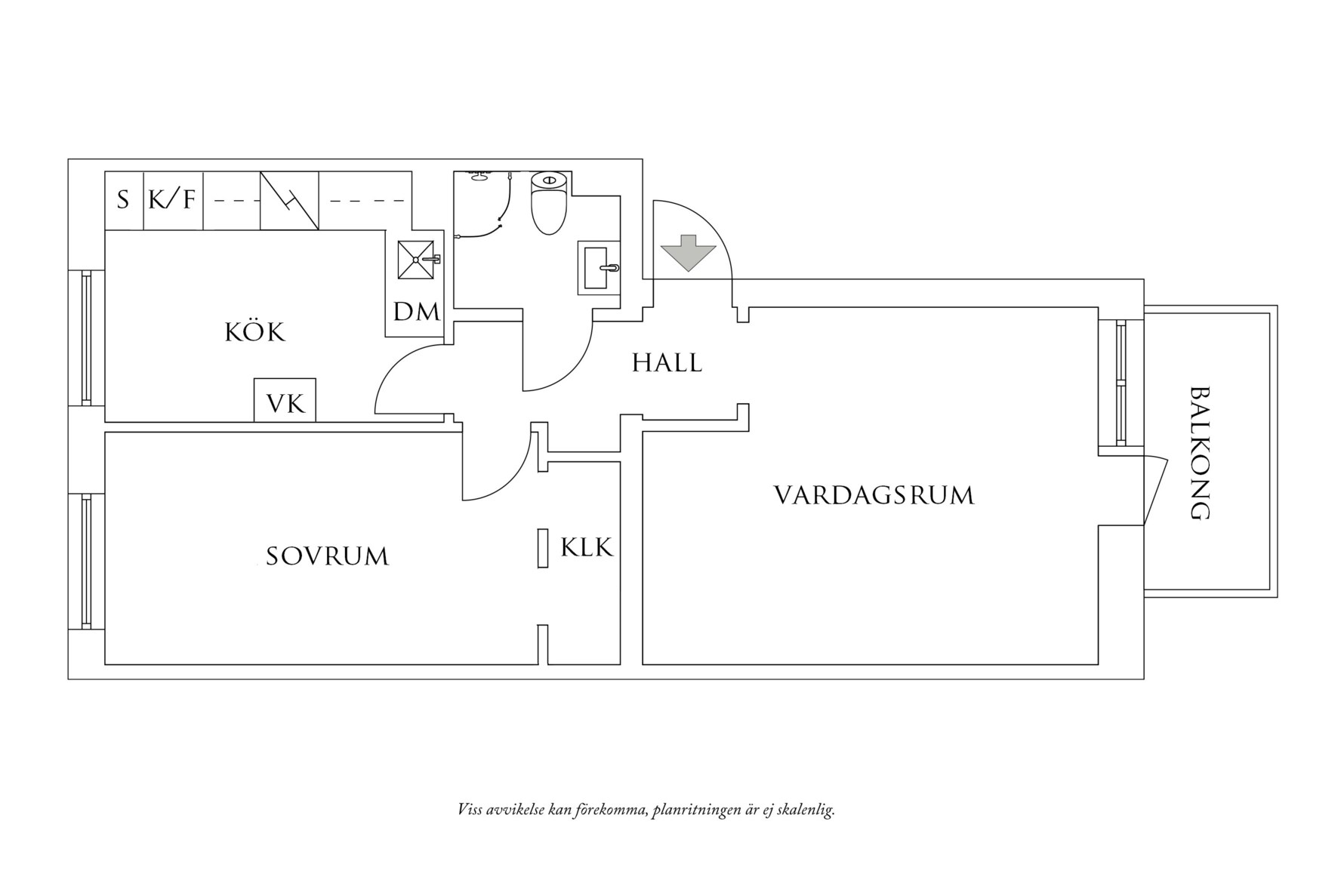 Planritning 1 Eklandagatan 52B