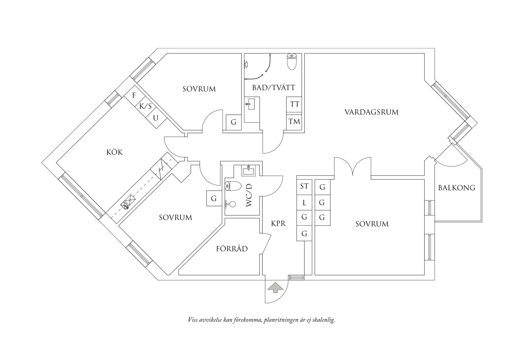 Planritning 1 Repslagaregatan 3C
