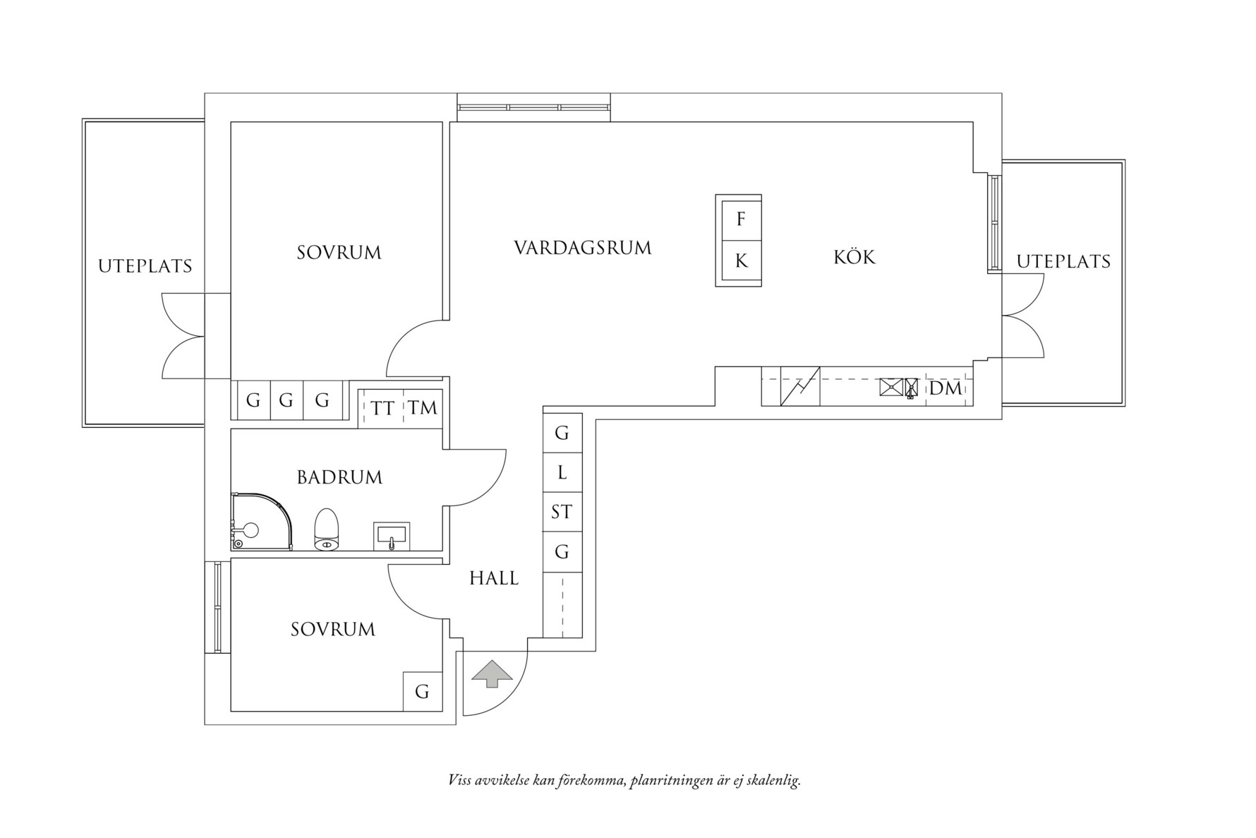 Planritning 1 Önneredsvägen 110
