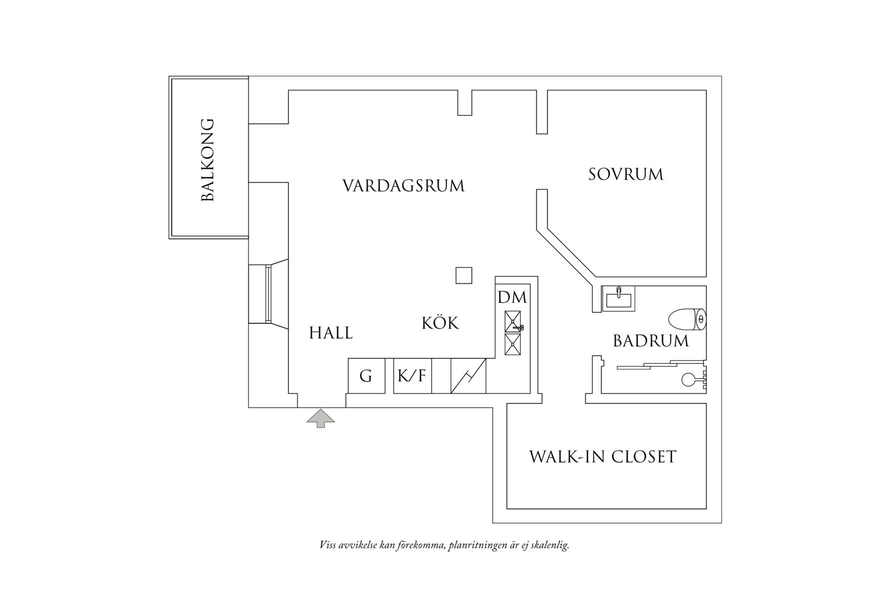 Planritning 1 Kyrkogatan 42B