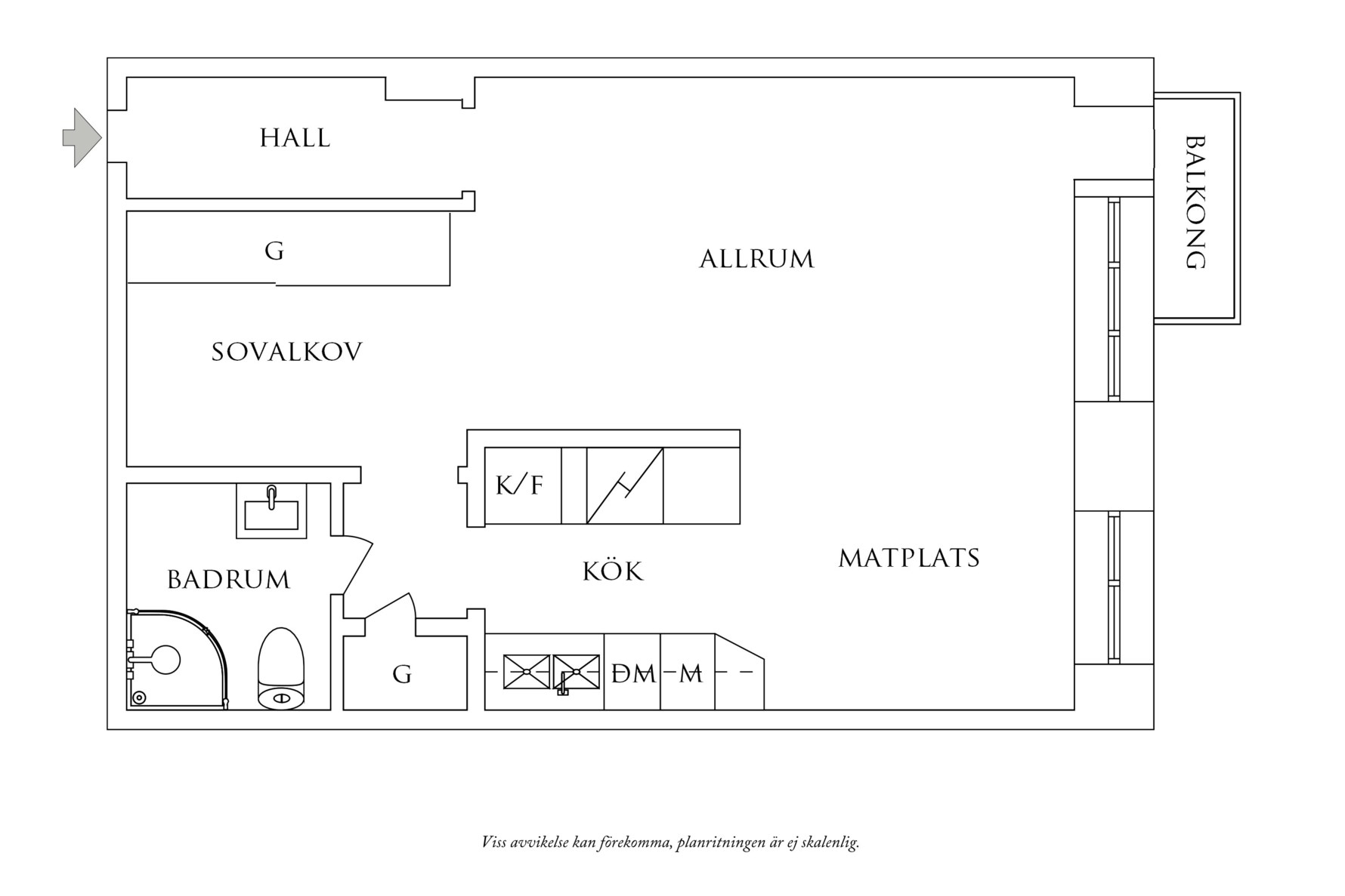 Planritning 1 Eklandagatan 38