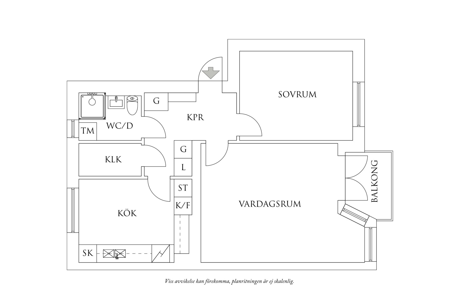 Planritning 1 Doktor Bex gata 3B
