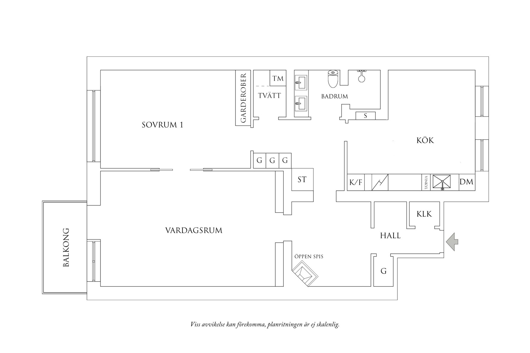 Planritning 1 Burgårdsgatan 10A