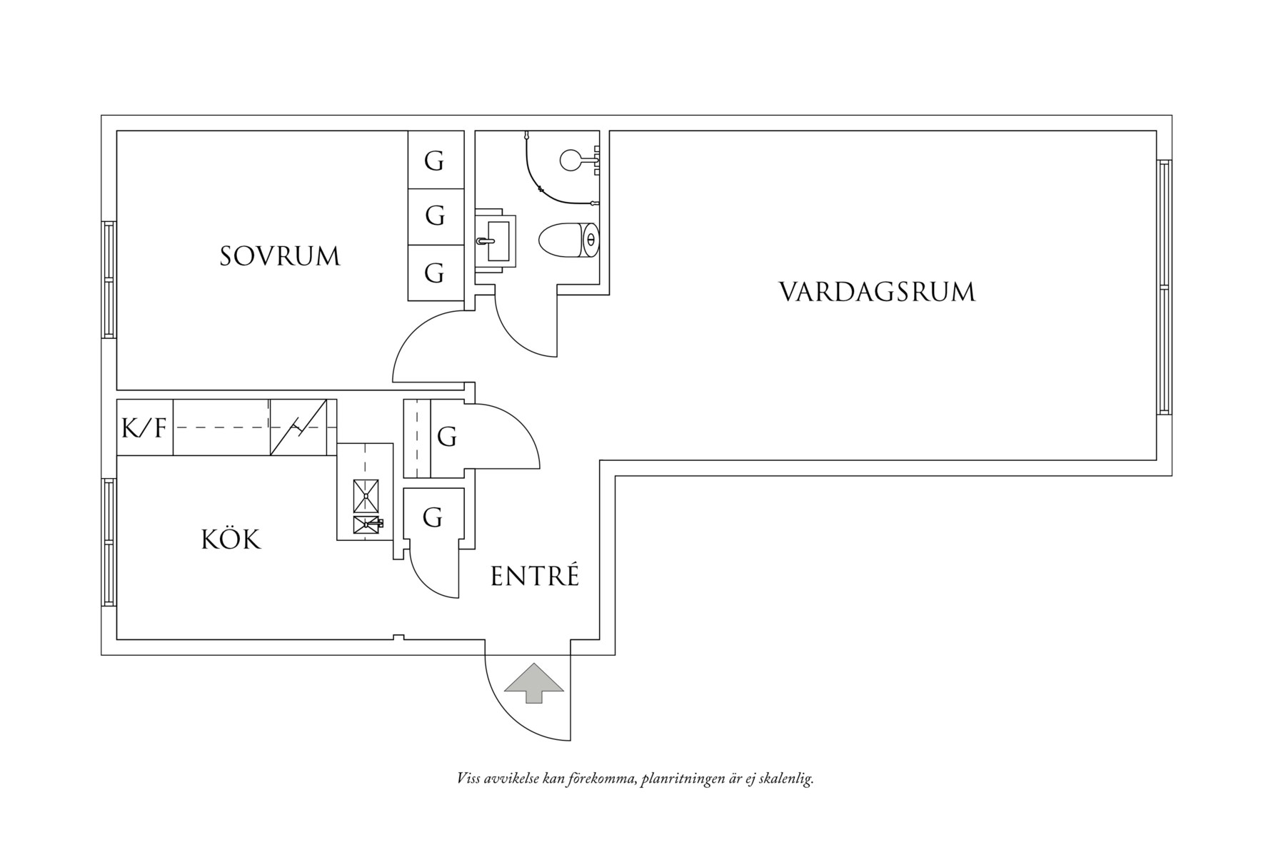 Planritning 1 Lindströmsgatan 3C