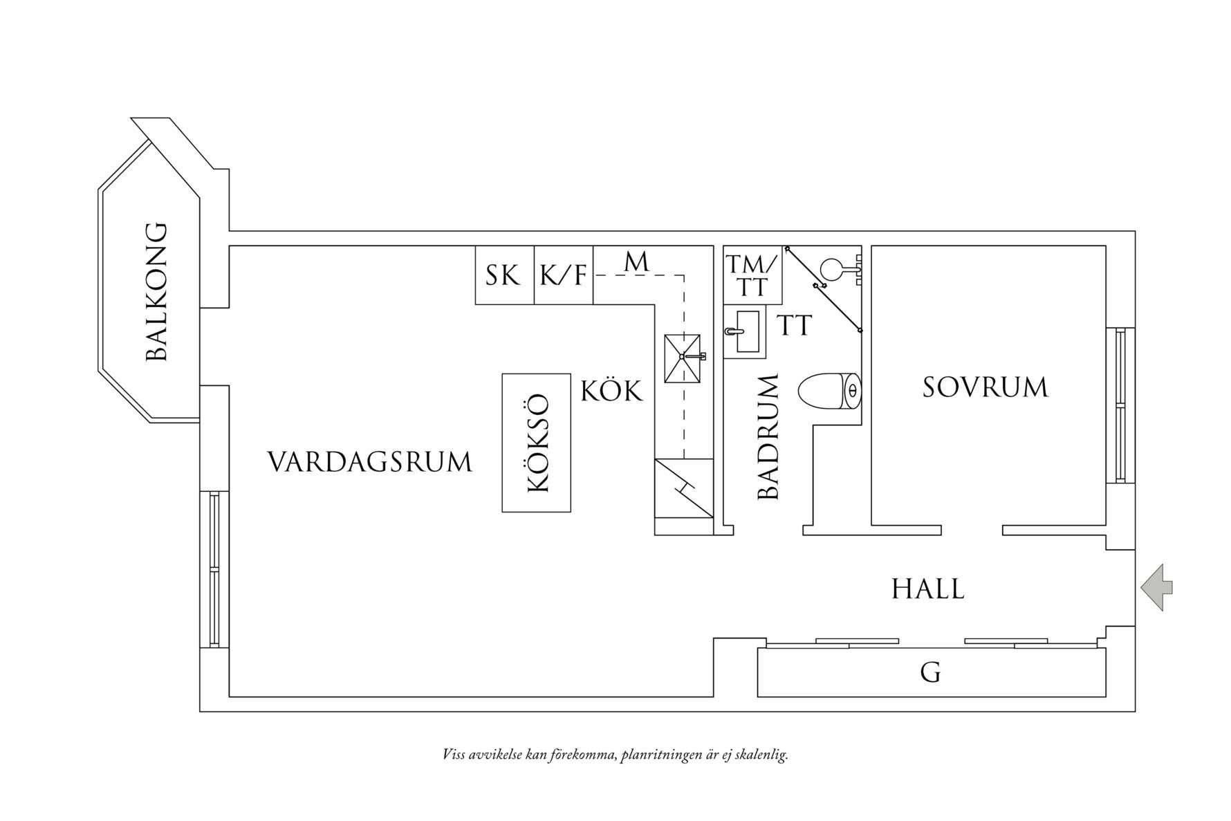 Planritning 1 Linnégatan 55