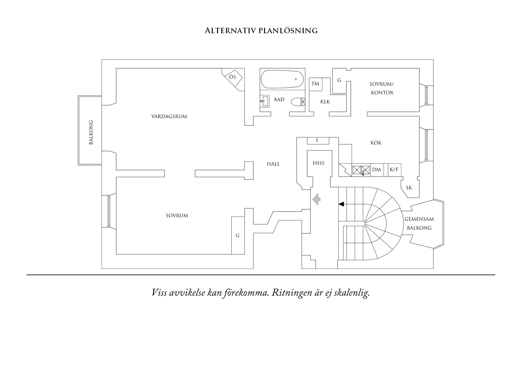 Alternativ planlösning