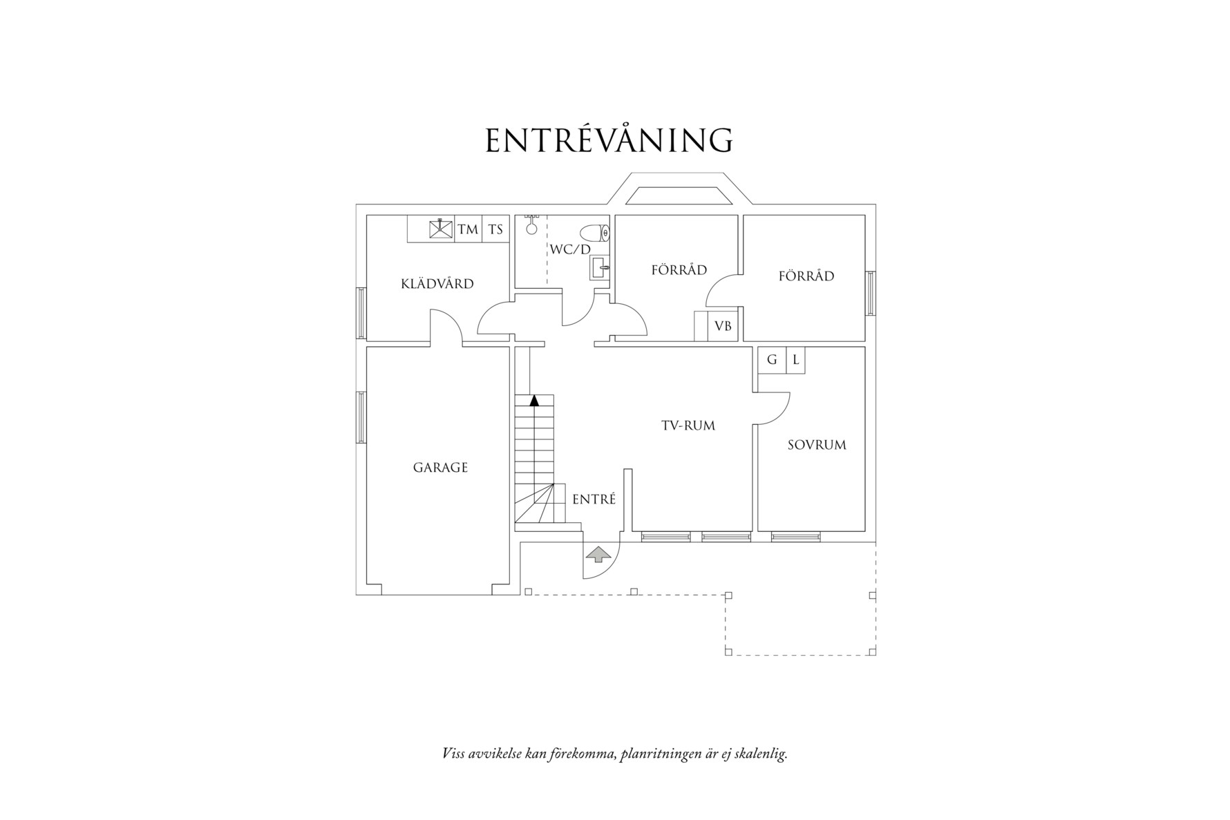 Planritning 1 Västra Kopparkärrsvägen 14