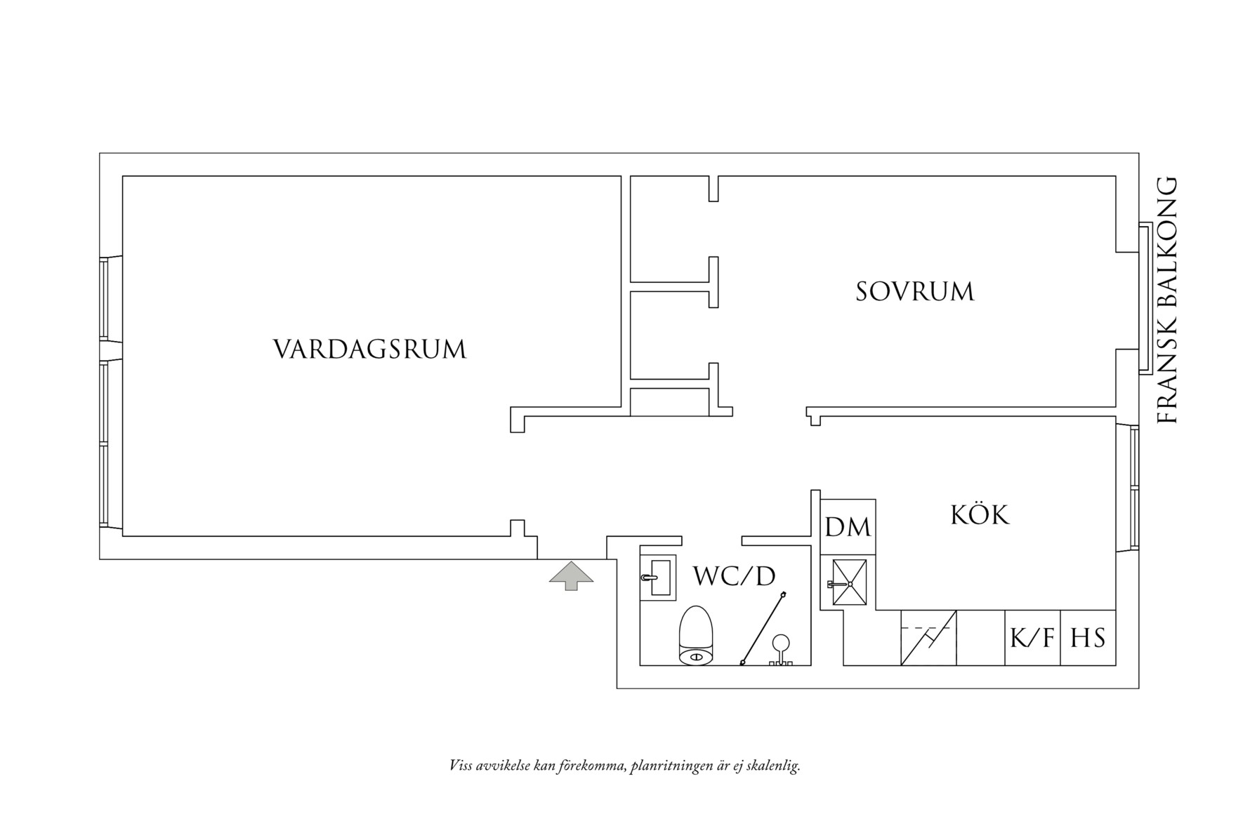 Planritning 1 Eklandagatan 52E
