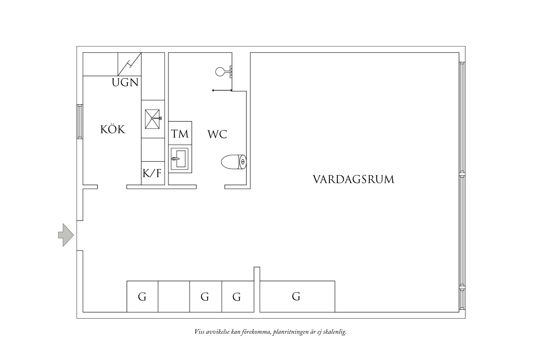 Planritning 1 Doktor Forselius gata 14