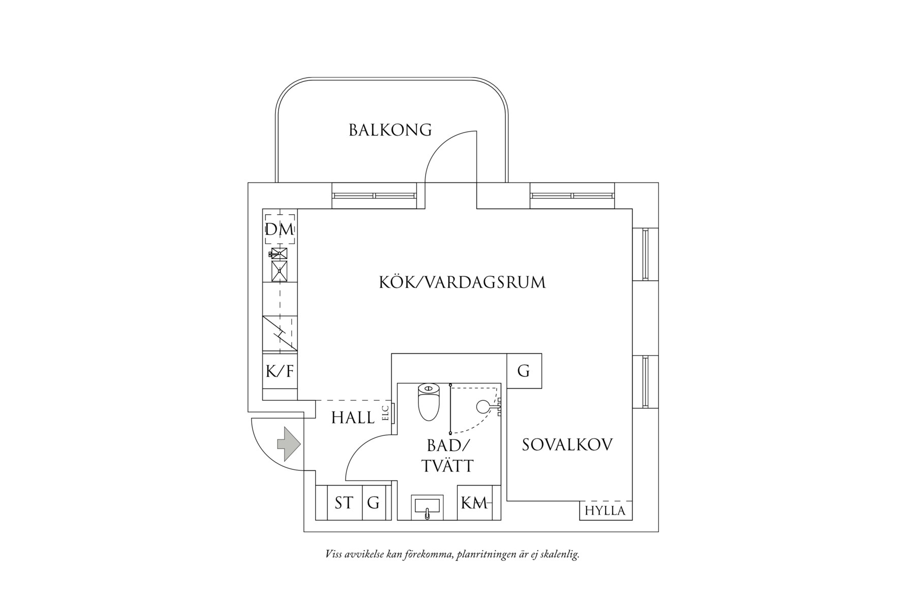 Planritning 1 Hedtångsvägen 5B