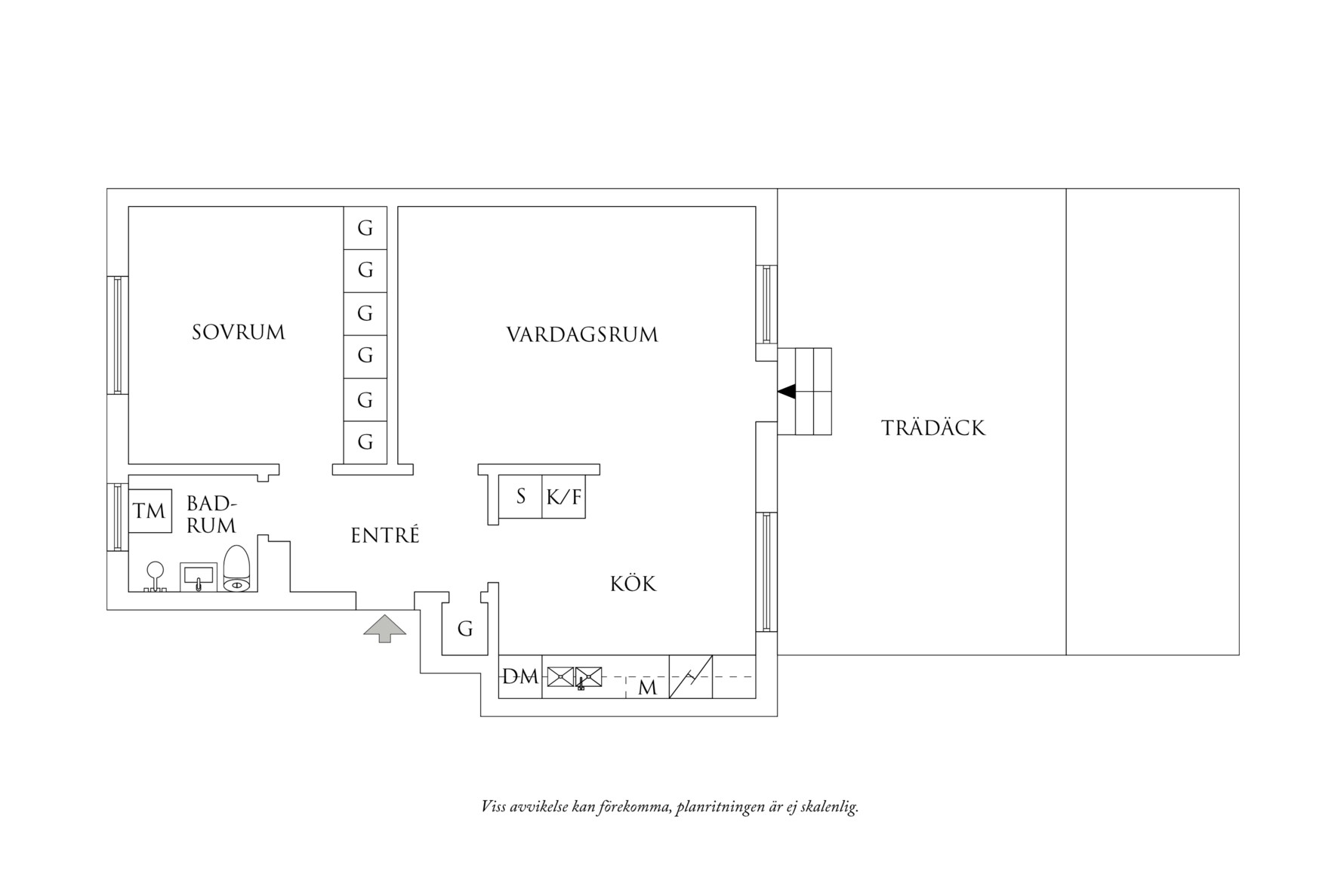 Planritning 1 Antenngatan 17B