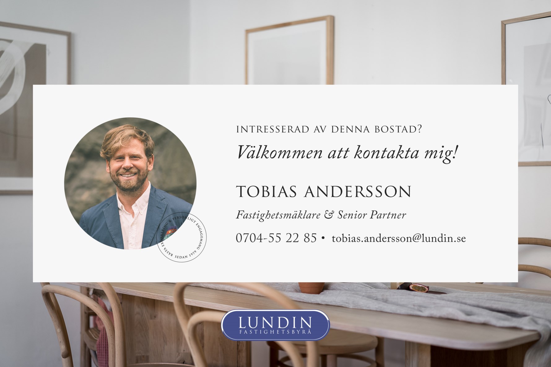 Välkommen att kontakta Tobias