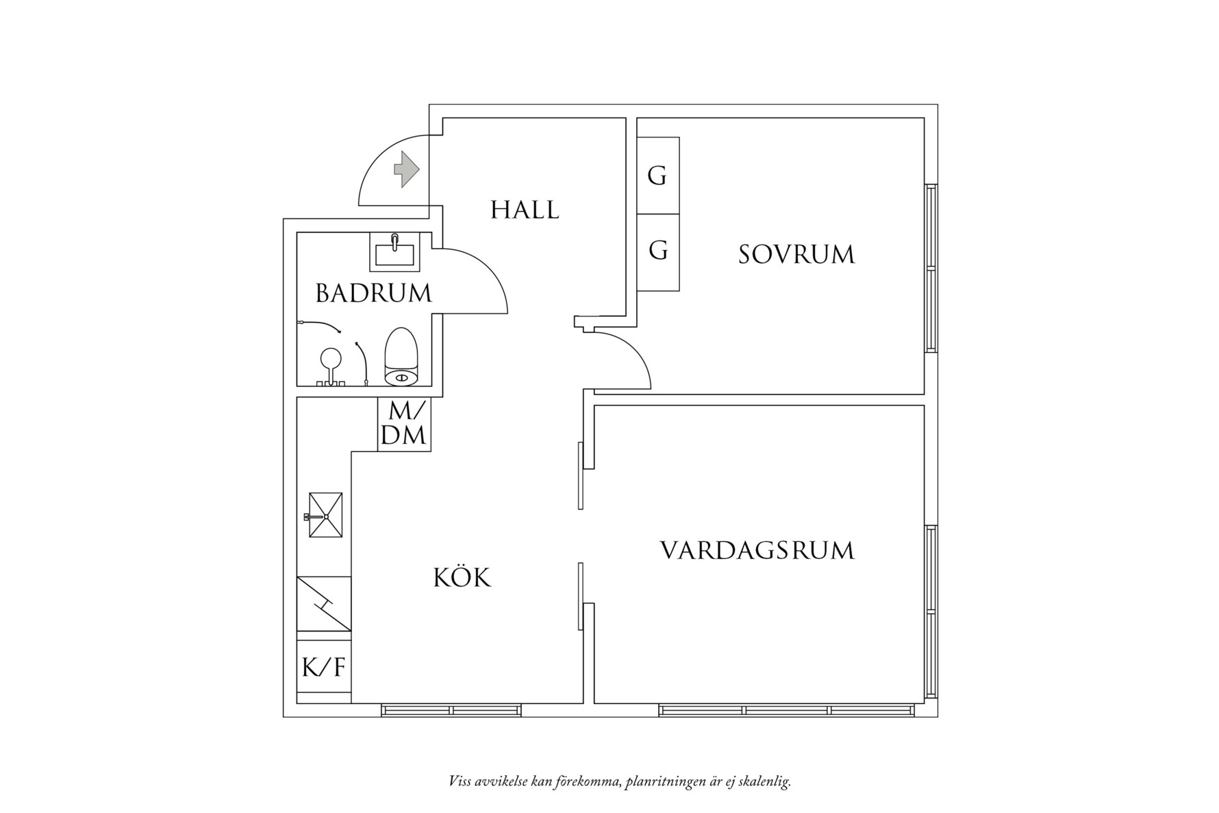 Planritning 1 Eklandagatan 23A