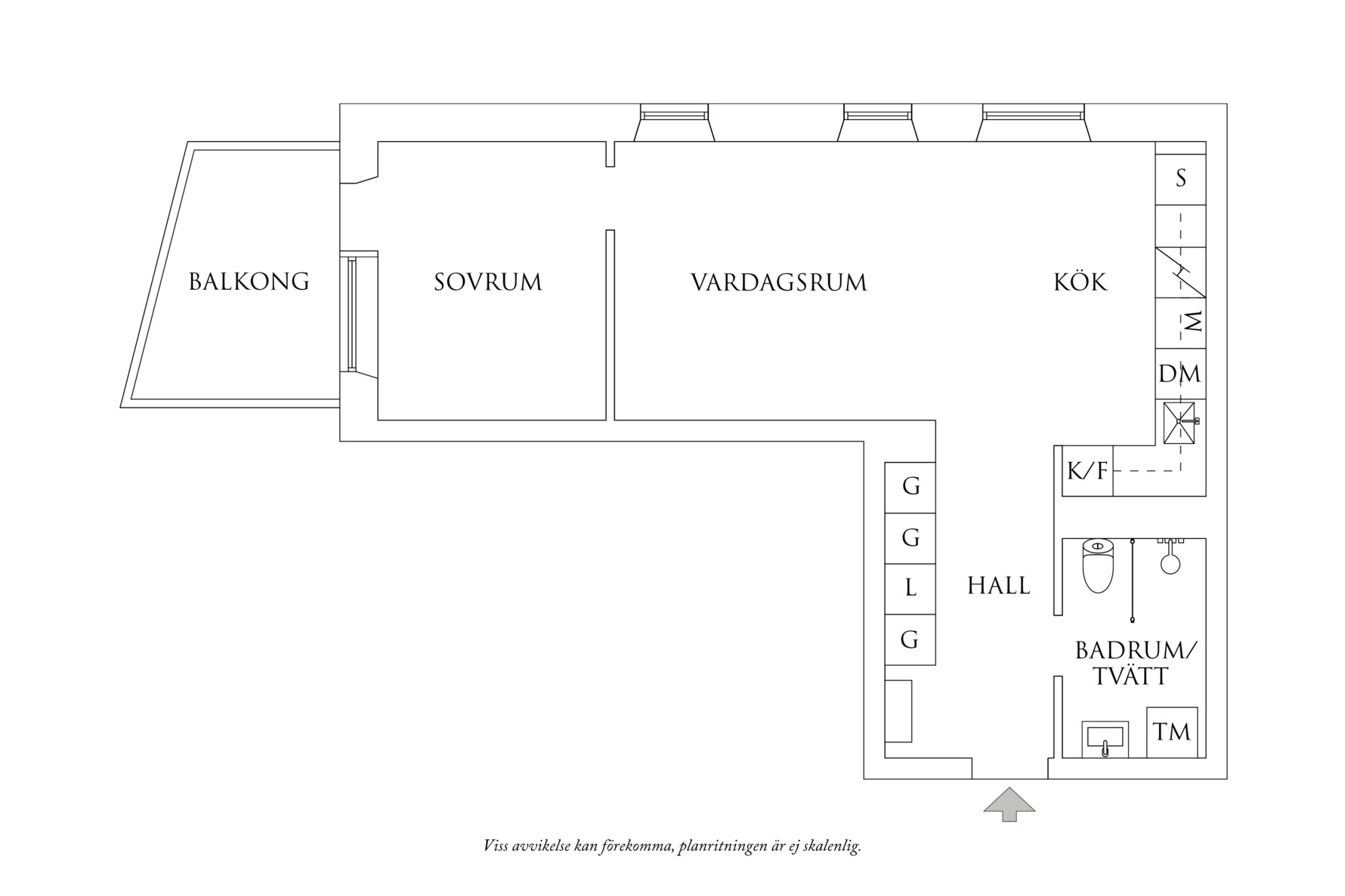 Planritning 1 Svängrumsgatan 75